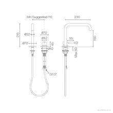 Buddy Pro Square 2 Hole Mixer gallery detail image