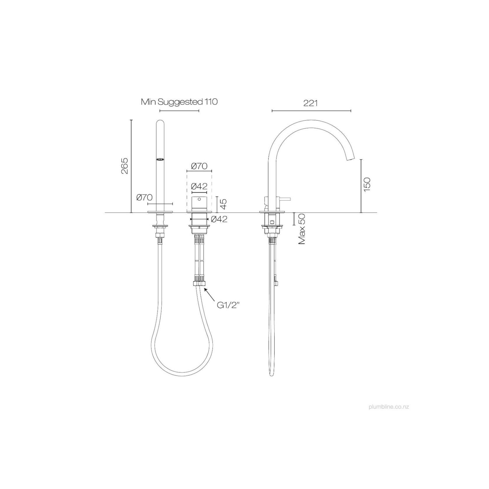 Buddy Round 2 Hole Basin Mixer gallery detail image