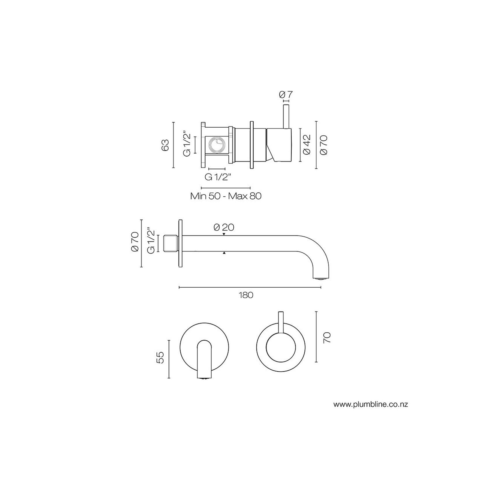 Buddy X Wall Mount Mixer gallery detail image