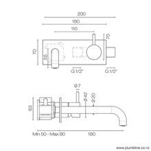 Buddy X Wall Mount Mixer With Backplate gallery detail image