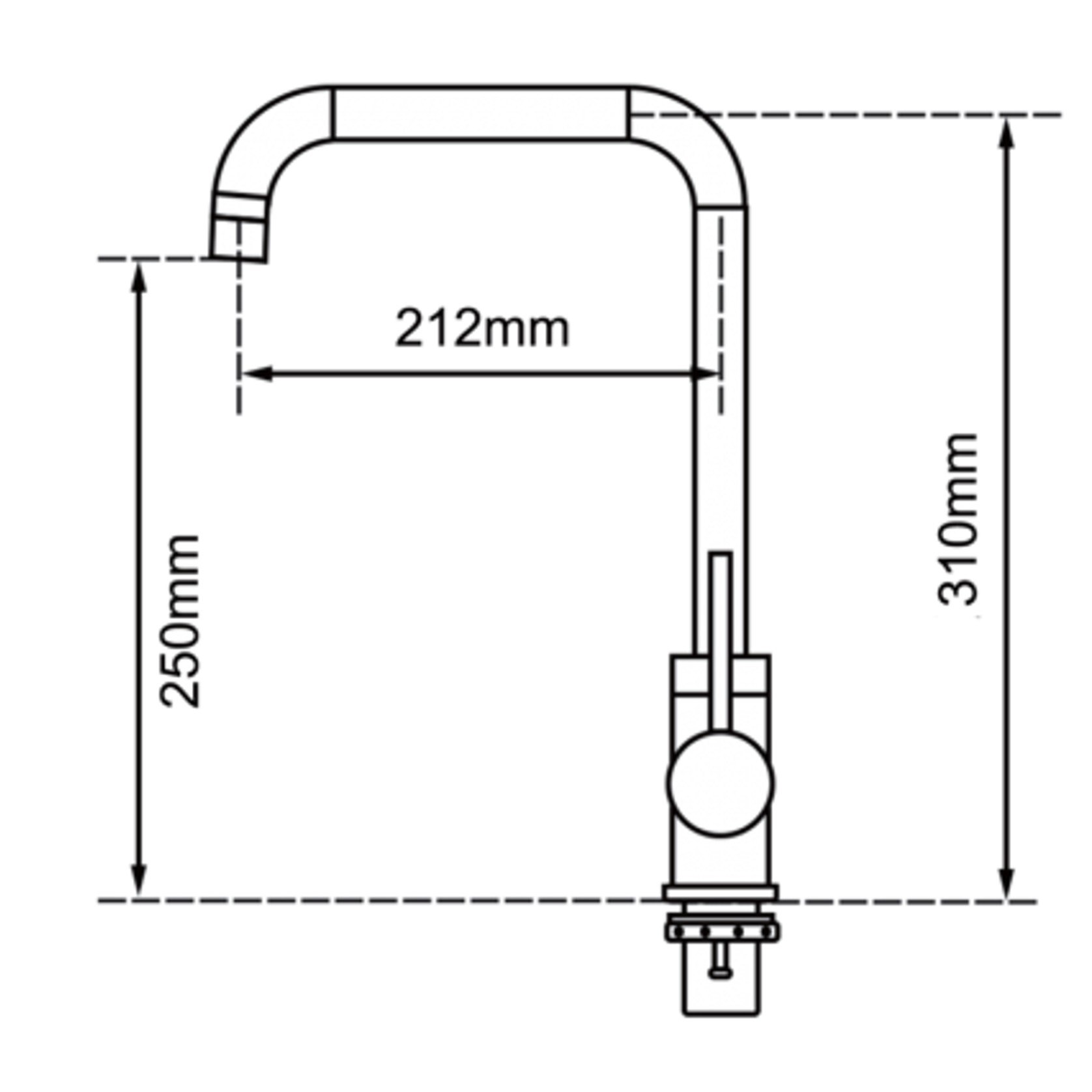 Standard Kitchen Mixer Matte Black gallery detail image