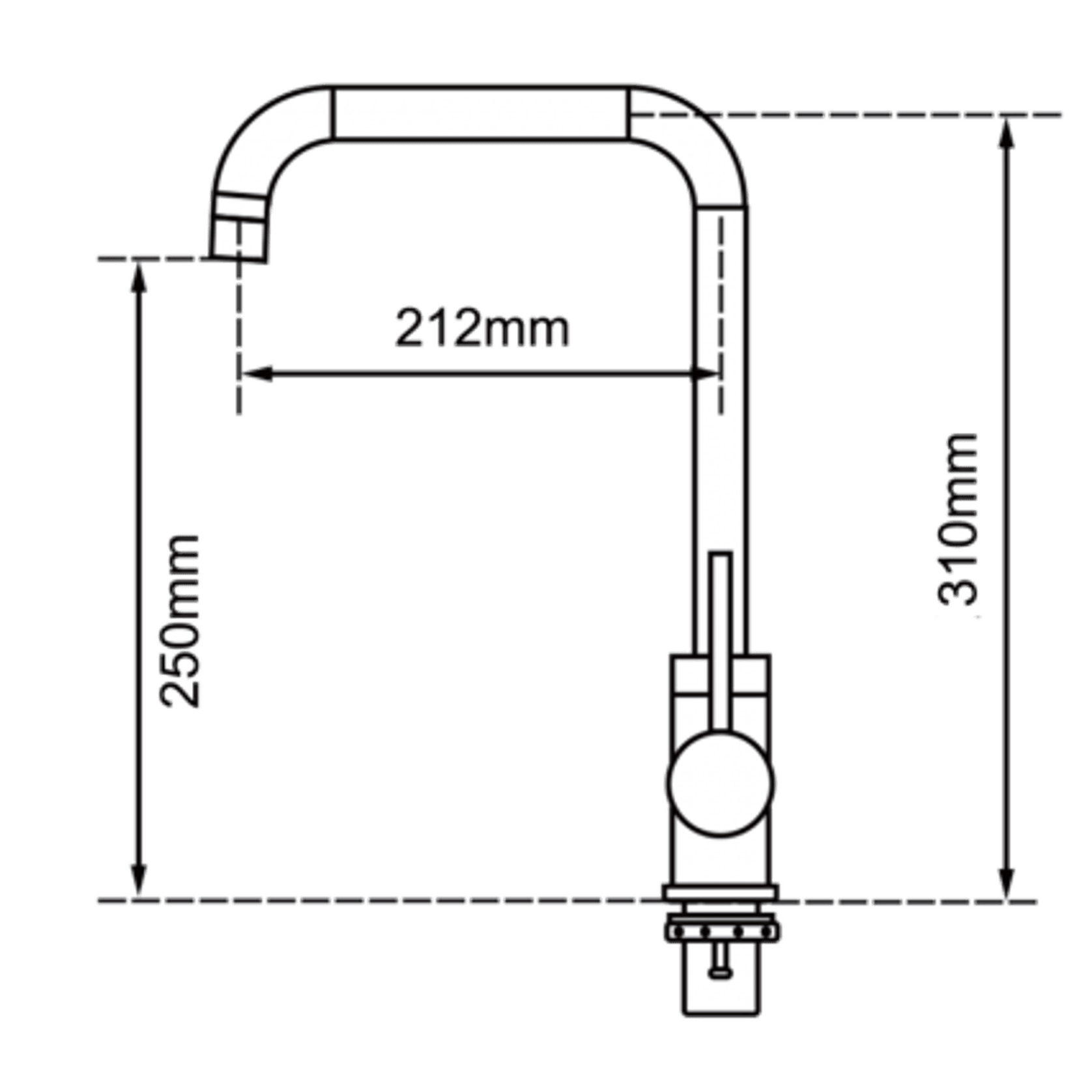 Standard Kitchen Mixer Matte Black gallery detail image