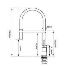 Pull Out Kitchen Mixer Matte Black gallery detail image