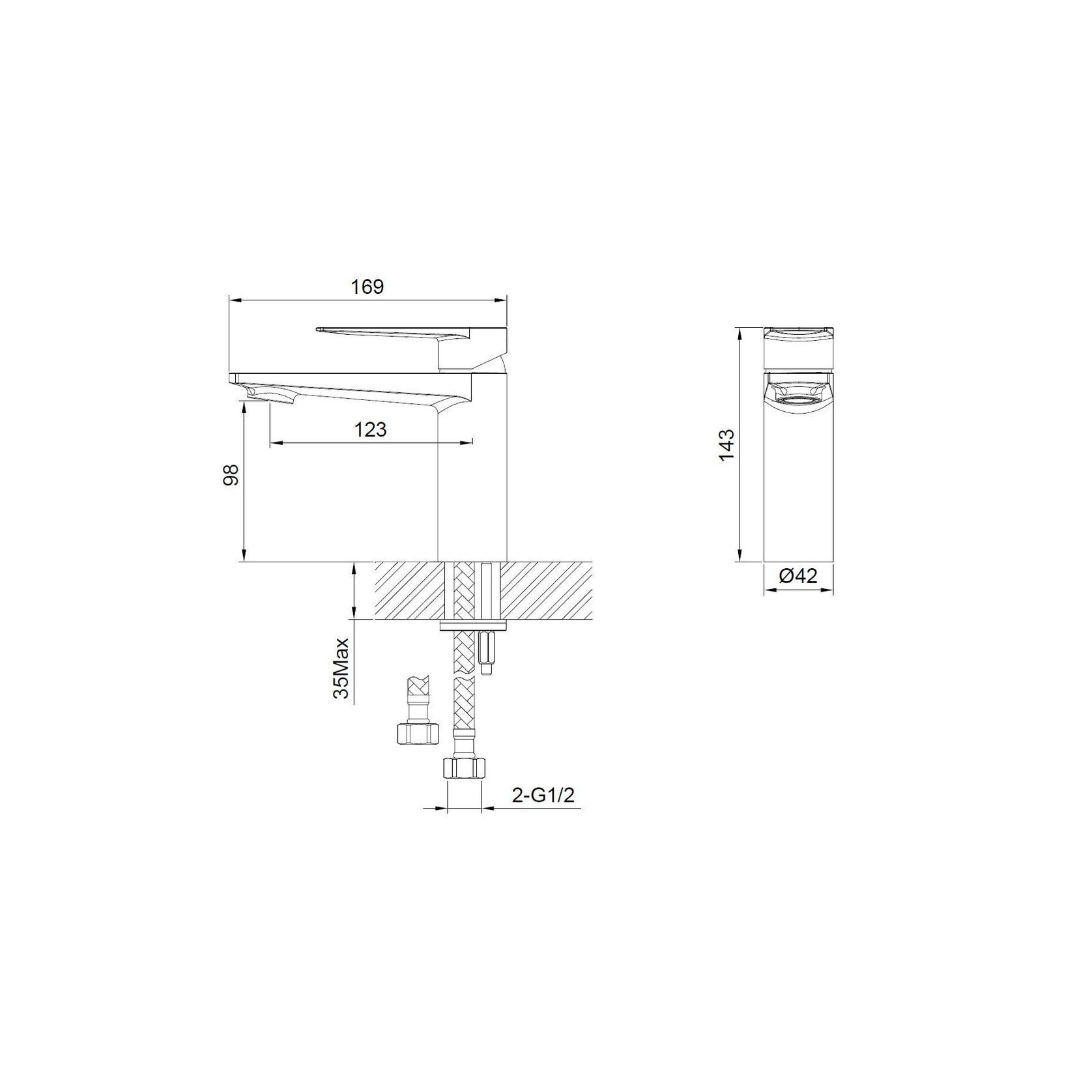 Code Pure Basin Mixer - 7 Colours gallery detail image