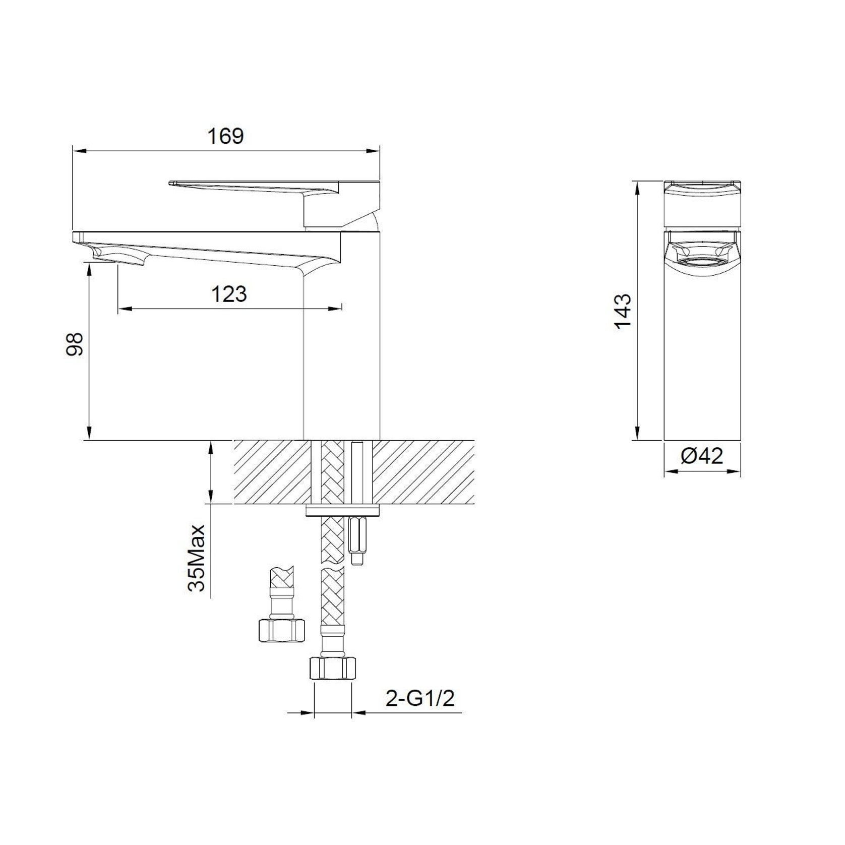 CODE Pure Basin Mixer - 7 Colours gallery detail image