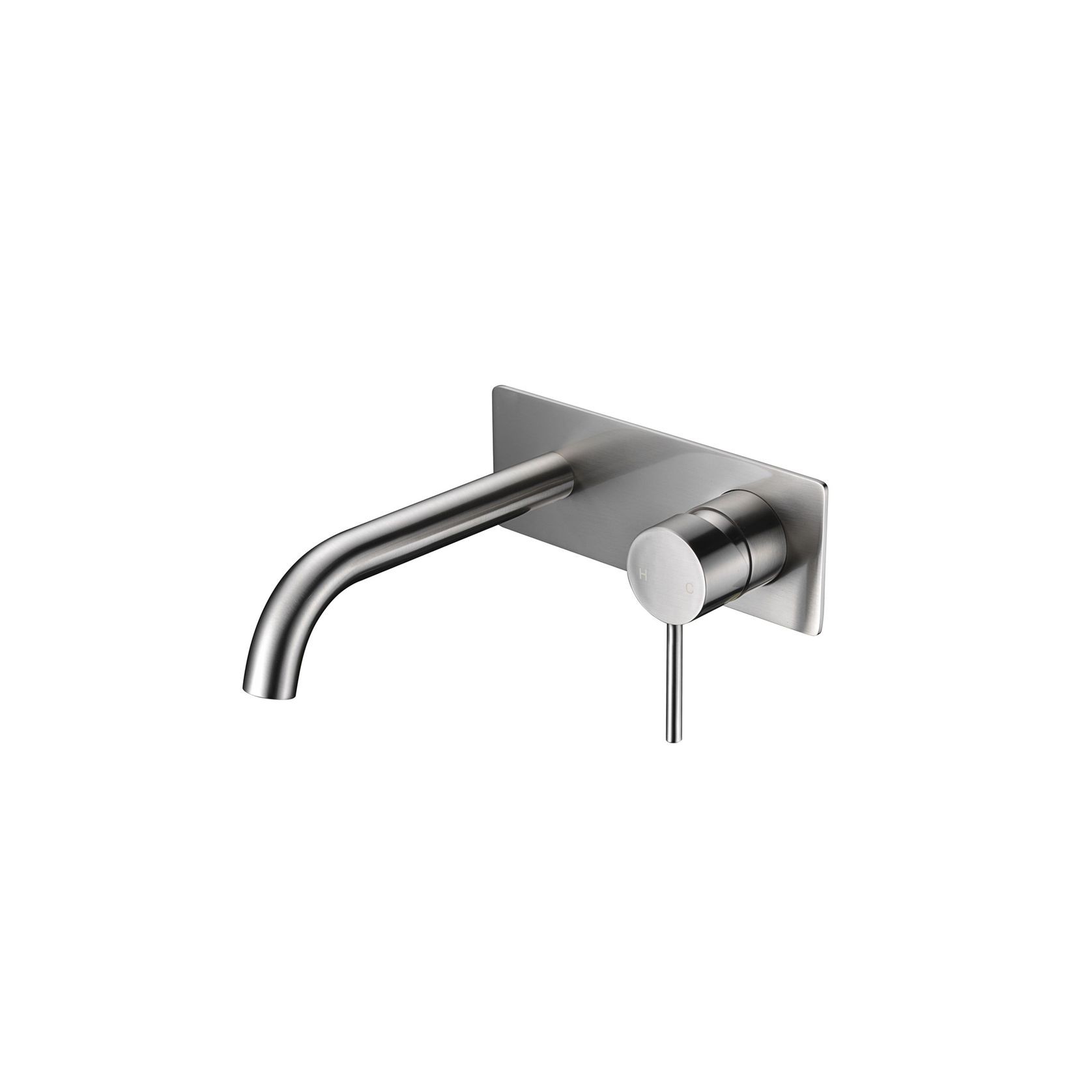 Unika Hali Wall Basin Mixer with Curved Spout gallery detail image