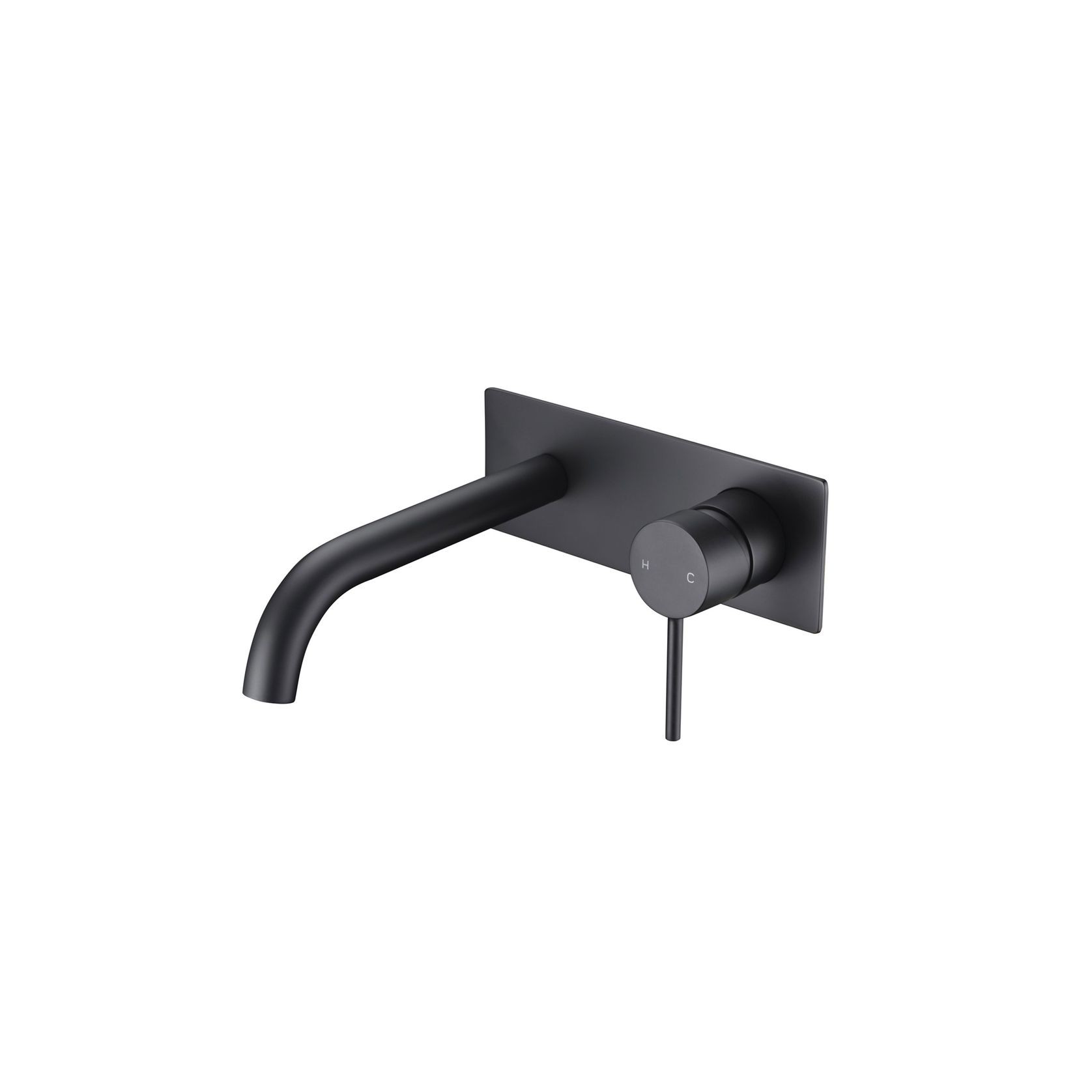 Unika Hali Wall Basin Mixer with Curved Spout gallery detail image