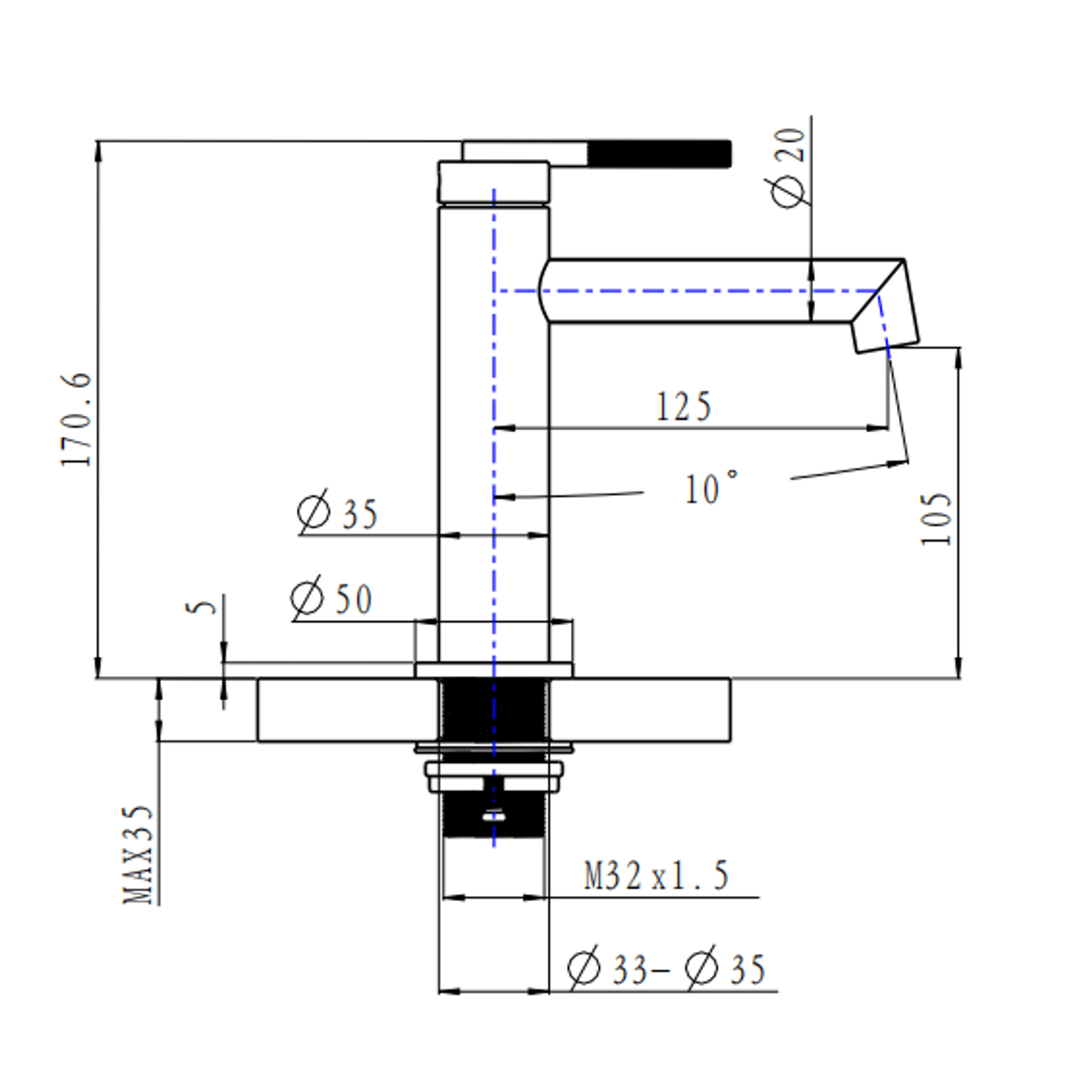 Caddence Basin Mixer Brushed Nickel gallery detail image