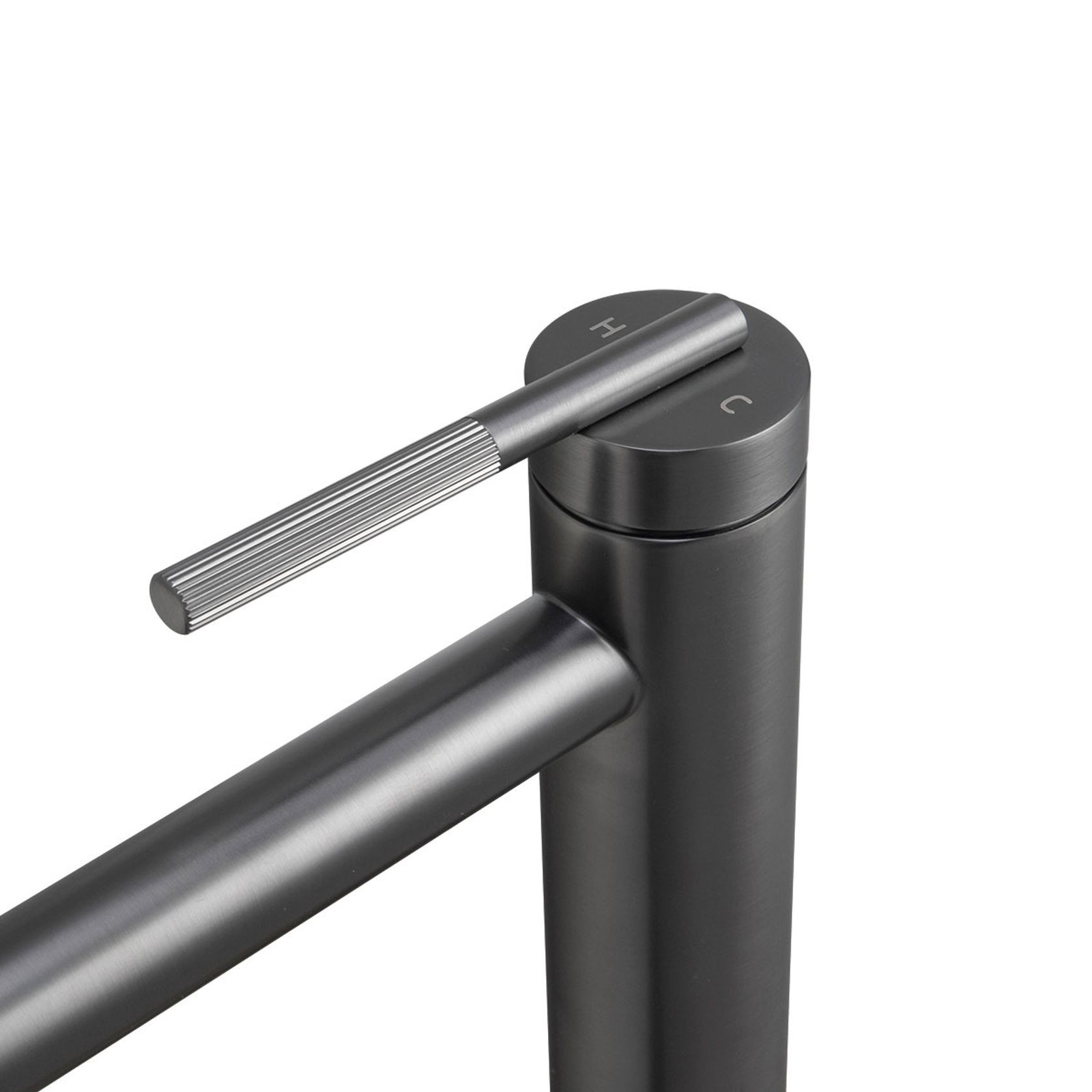 Caddence Tall Basin Mixer Gun Metal Grey gallery detail image