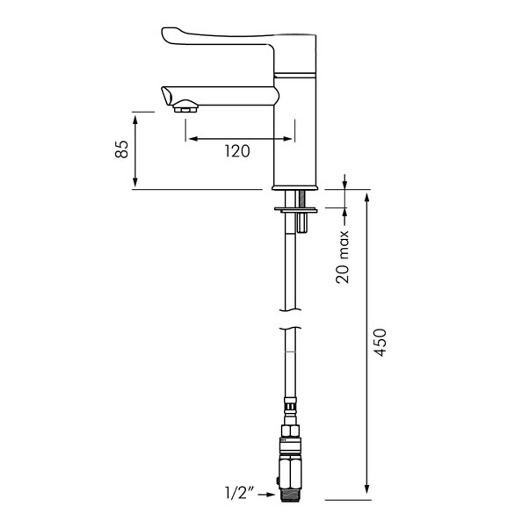Delabie Securitherm Thermostatic Basin Mixer gallery detail image