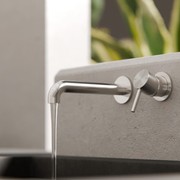 Zen SS316L Wall Basin/Bath Mixer Separate Back Plate 230mm Spout | Brushed Nickel gallery detail image