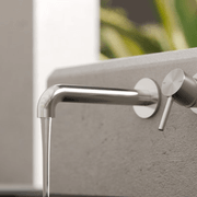 Zen SS316L Wall Basin/Bath Mixer Separate Back Plate 230mm Spout | Brushed Nickel gallery detail image