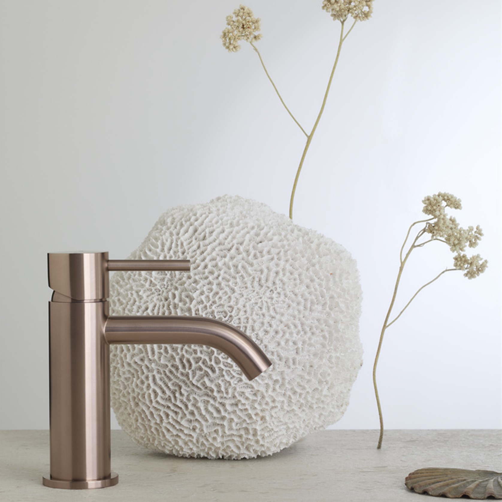 Zen SS316L Basin Mixer | Brushed Bronze gallery detail image