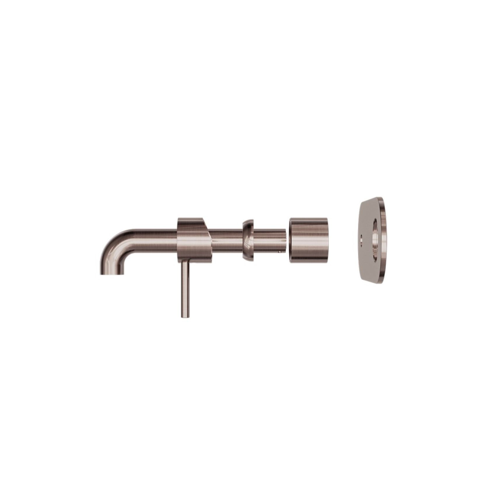 Zen SS316L Wall Basin/Bath Mixer 185mm Spout Trim Kits | Brushed Bronze gallery detail image