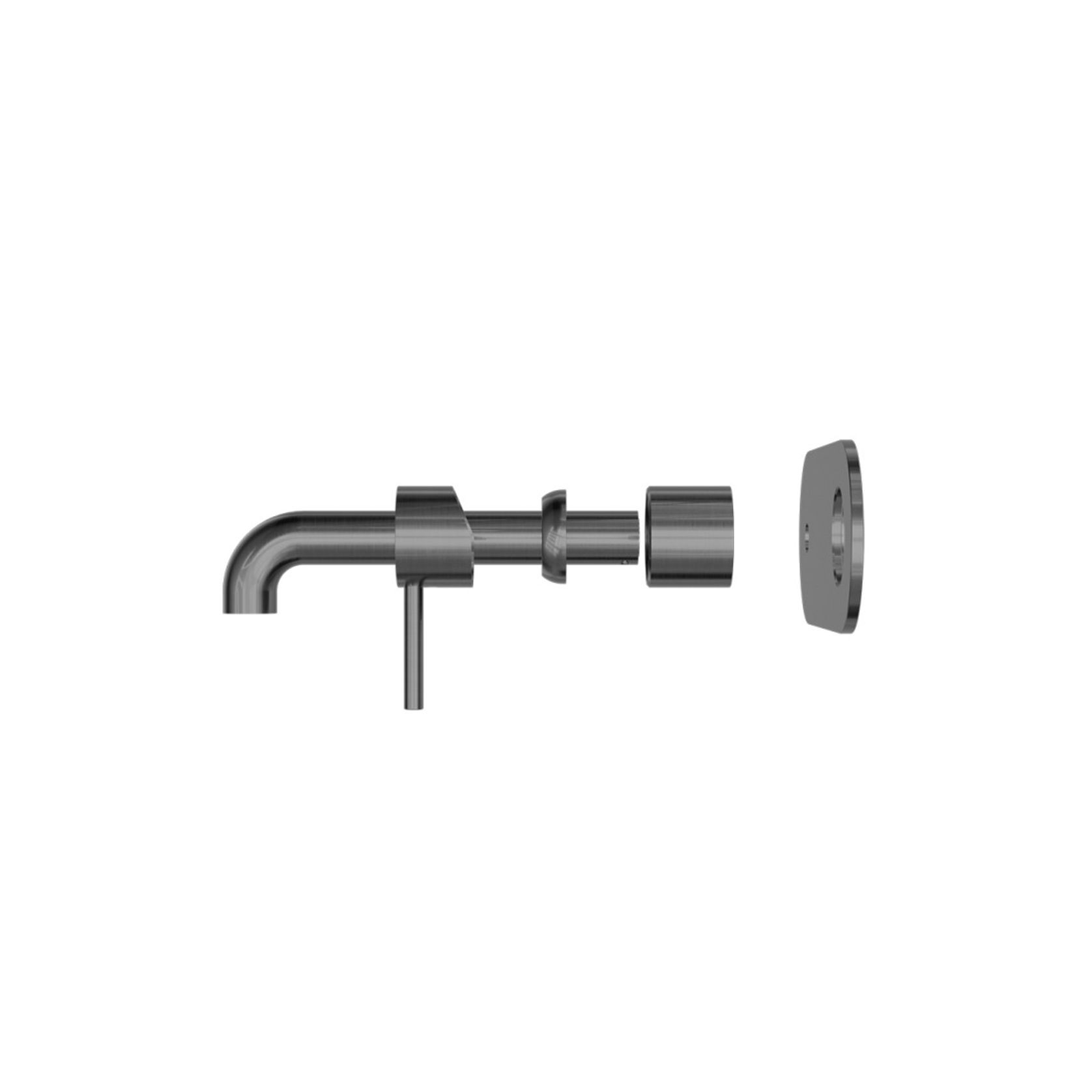 Zen SS316L Wall Basin/Bath Mixer 185mm Spout Trim Kits | Graphite gallery detail image