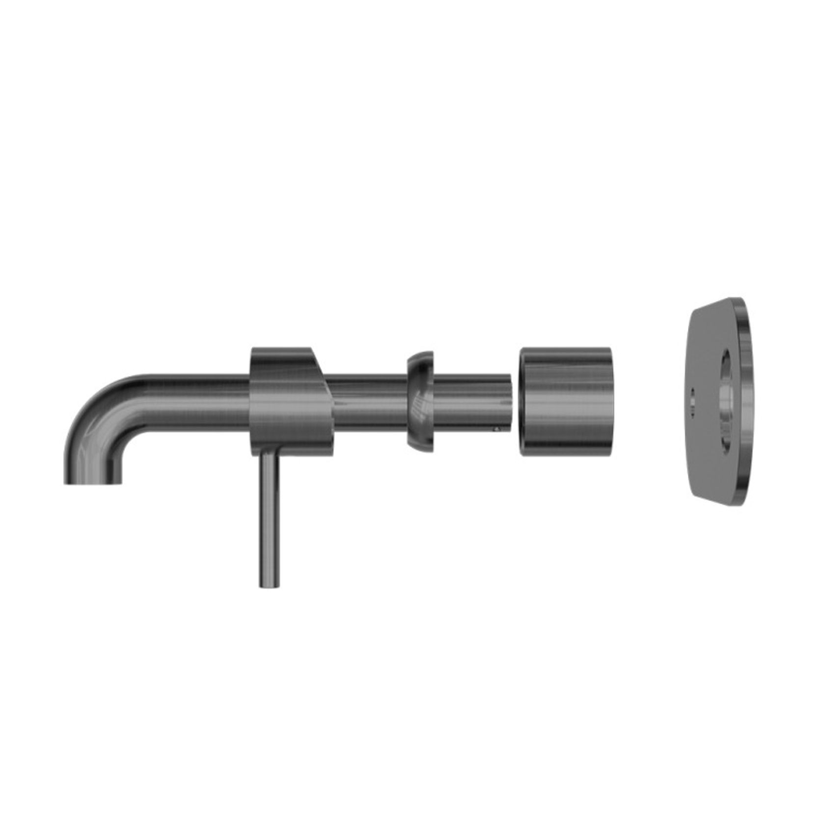 Zen SS316L Wall Basin/Bath Mixer 185mm Spout Trim Kits | Graphite gallery detail image