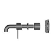 Zen SS316L Wall Basin/Bath Mixer 185mm Spout Trim Kits | Graphite gallery detail image