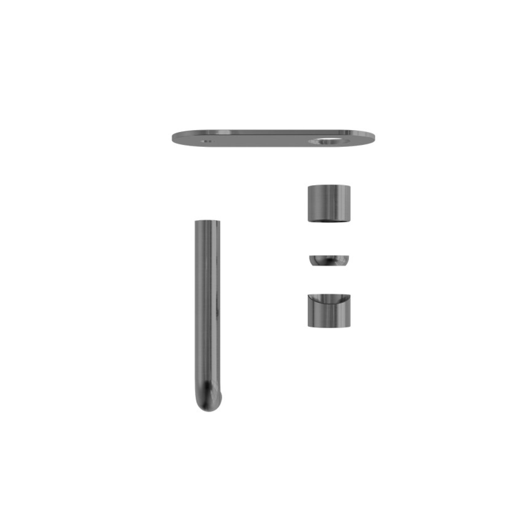 Zen SS316L Wall Basin/Bath Mixer 185mm Spout Trim Kits | Graphite gallery detail image