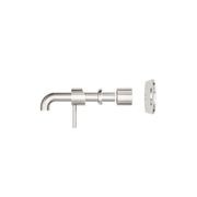 Zen SS316L Wall Basin/Bath Mixer 230mm Spout Trim Kits | Brushed Nickel gallery detail image