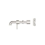 Zen SS316L Wall Basin/Bath Mixer 185mm Spout Trim Kits | Brushed Nickel gallery detail image