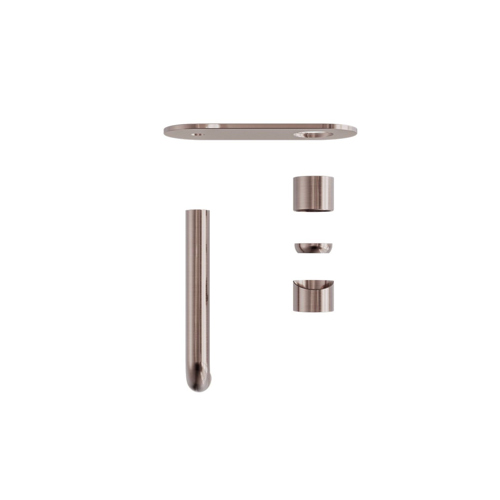 Zen SS316L Wall Basin/Bath Mixer 230mm Spout Trim Kits | Brushed Bronze gallery detail image