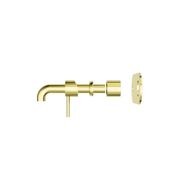 Zen SS316L Wall Basin/Bath Mixer 185mm Spout Trim Kits | Brushed Gold gallery detail image
