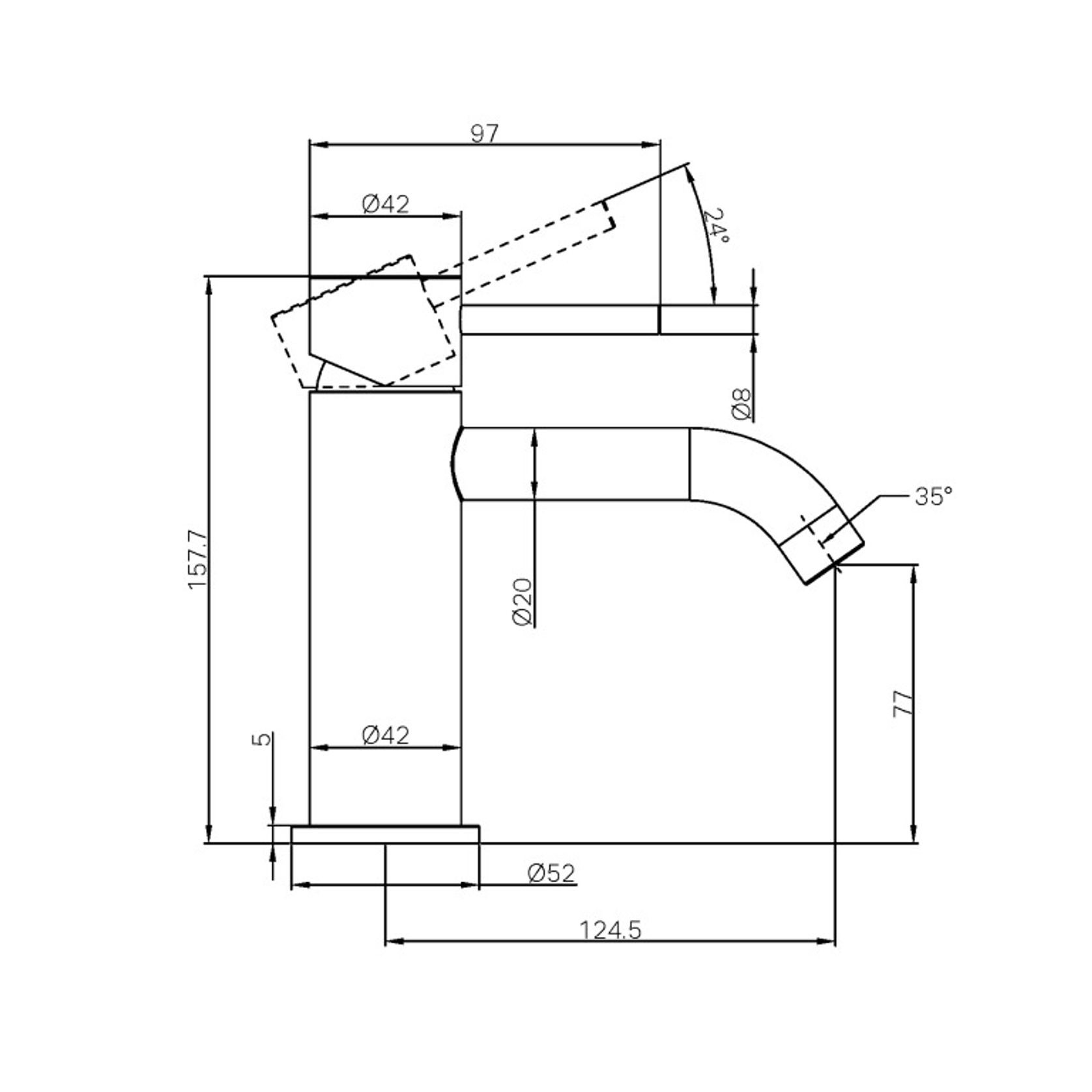 Zen SS316L Basin Mixer | Brushed Nickel gallery detail image