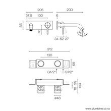 Nostromo Wall Mount Mixer With Backplate gallery detail image