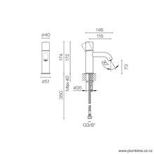 Nostromo Basin Mixer With Knob Handle gallery detail image