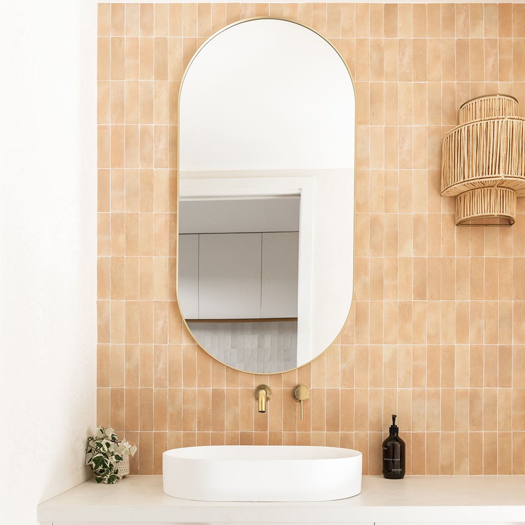 Elysian Minimal Mixer & Spout Set | Brushed Brass gallery detail image