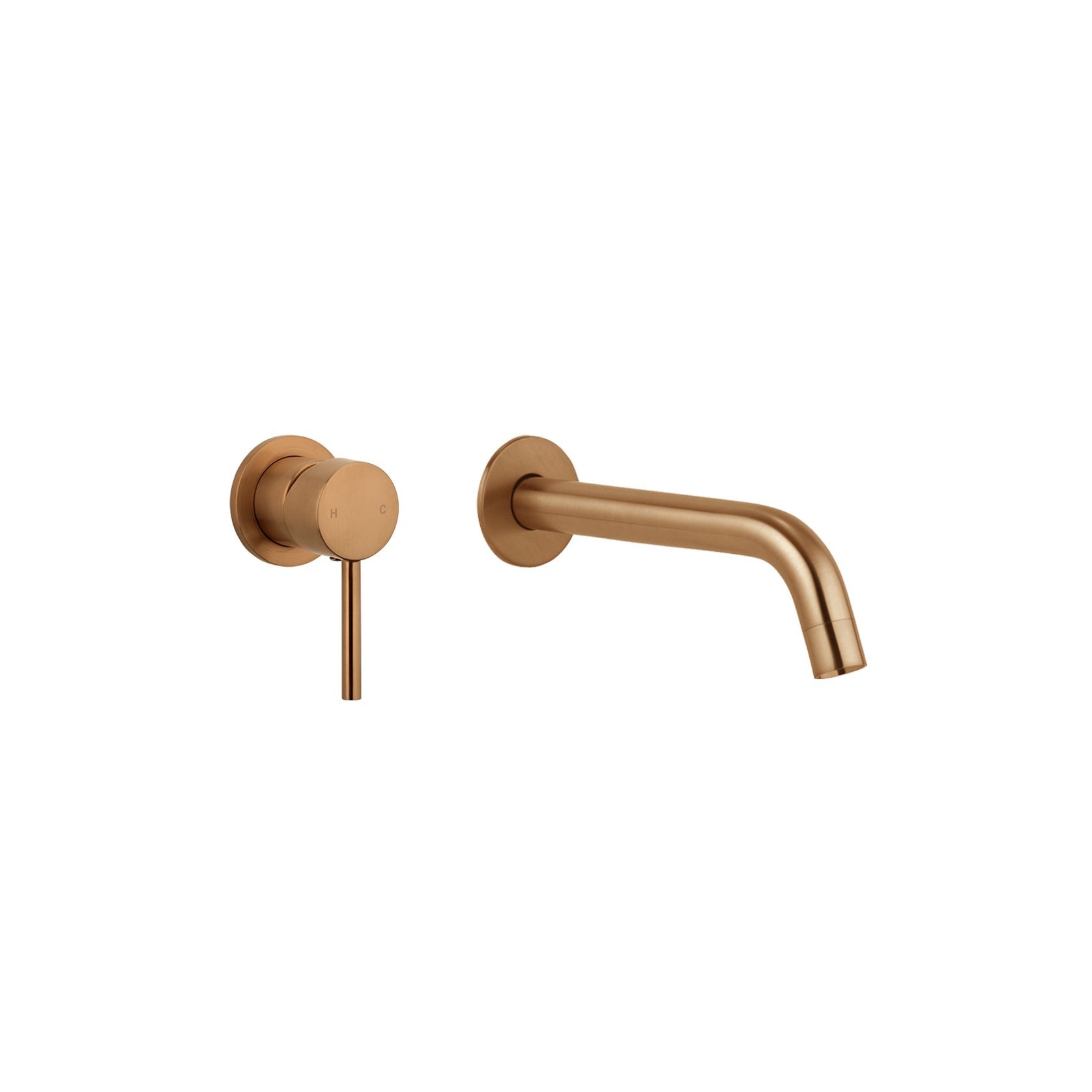 Elysian Minimal Mixer & Spout Set | Brushed Copper gallery detail image