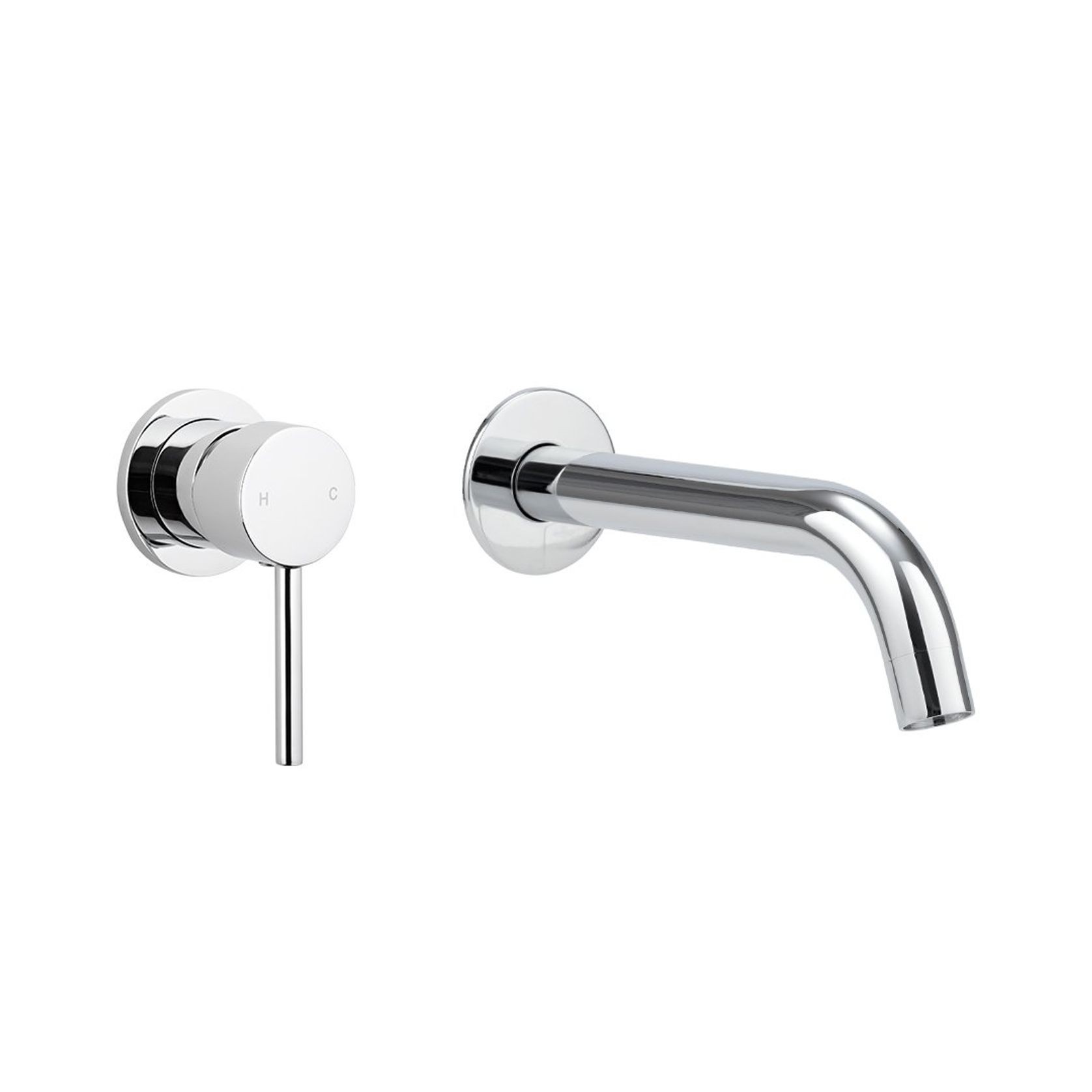 Elysian Minimal Mixer & Spout Set | Chrome gallery detail image