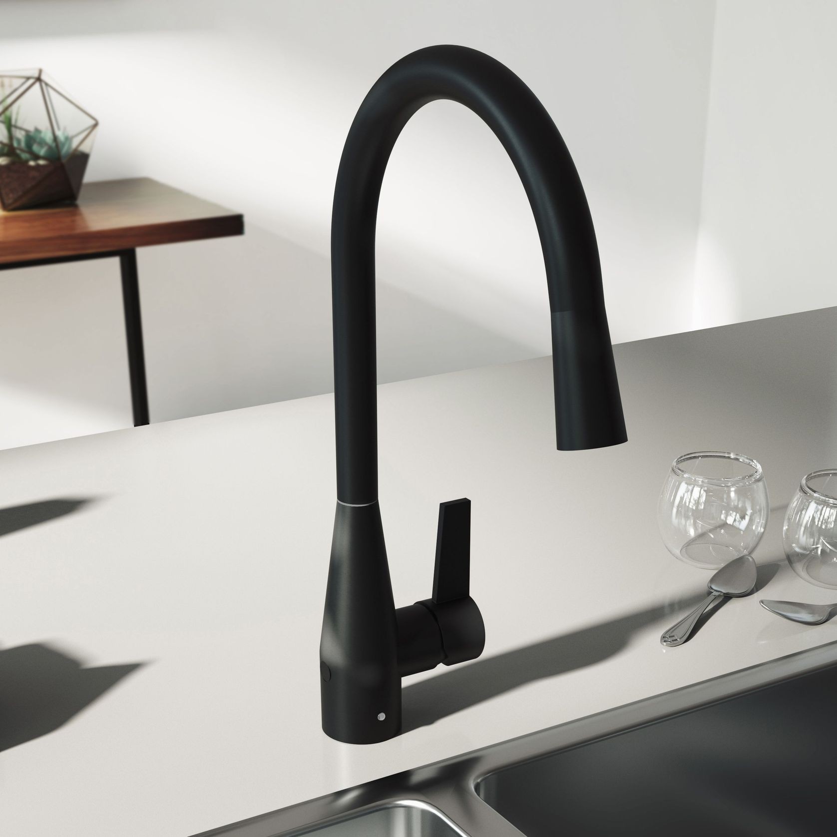 Memo Sia Sensor Gooseneck Sink Mixer Tap gallery detail image