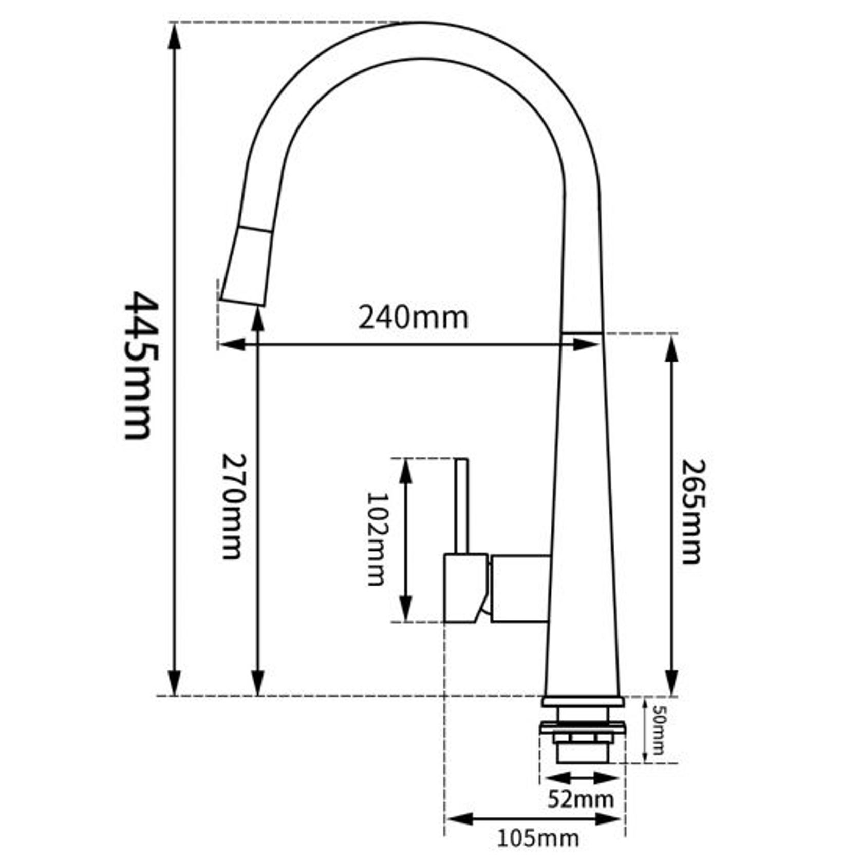 Pull Out Kitchen Mixer Gunmetal gallery detail image
