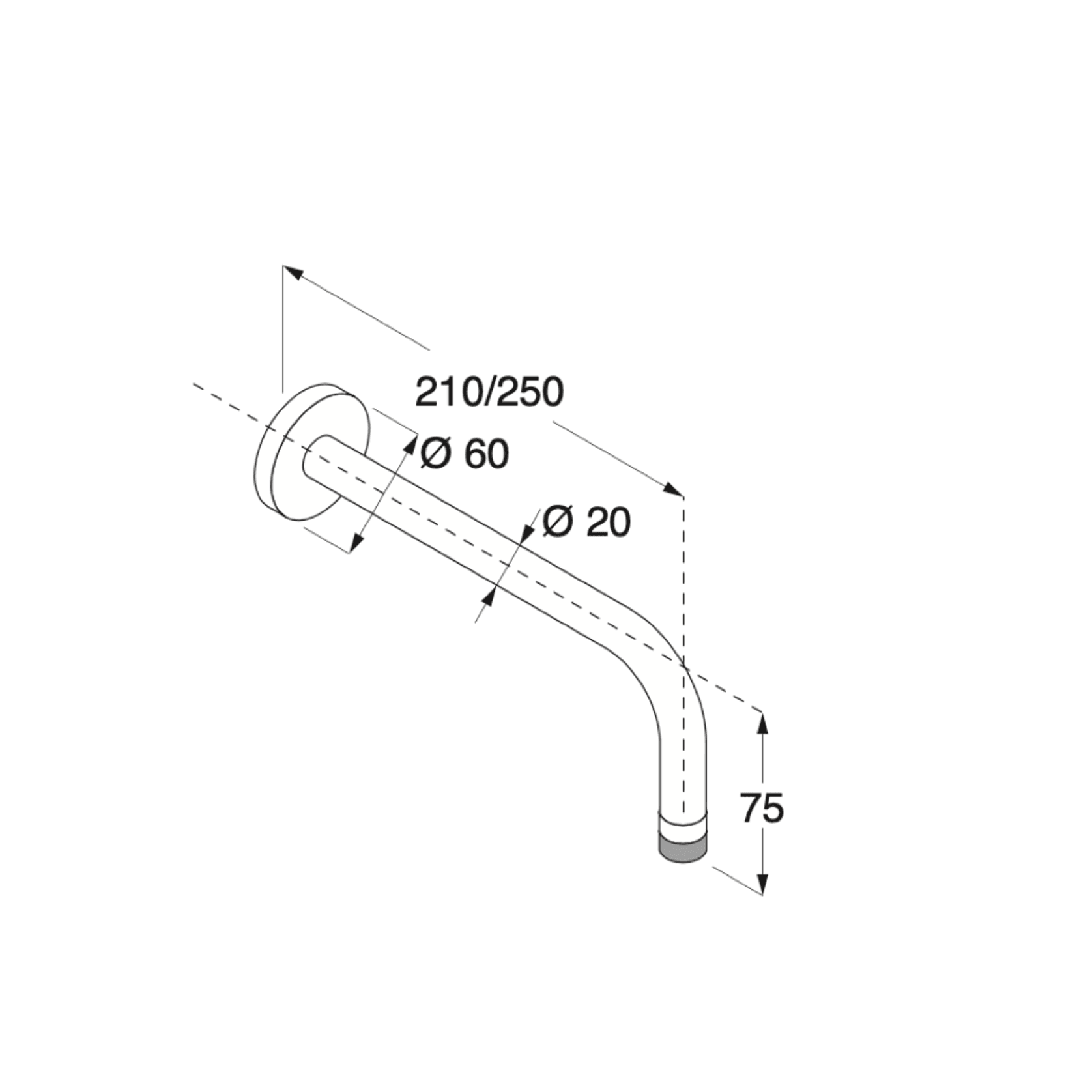 Minimal Wall-mounted Spout by Boffi gallery detail image