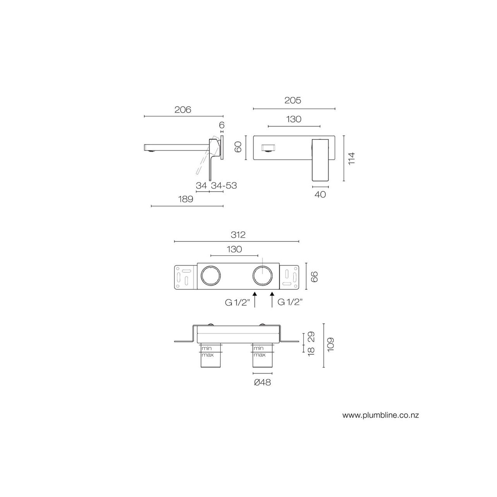 Mint Wall Mount Mixer gallery detail image