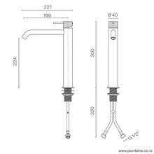 Oli 316 Vessel Basin Mixer With Linea Handle gallery detail image