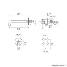 Oli 316 Wall Mount Mixer With Linea Handle gallery detail image