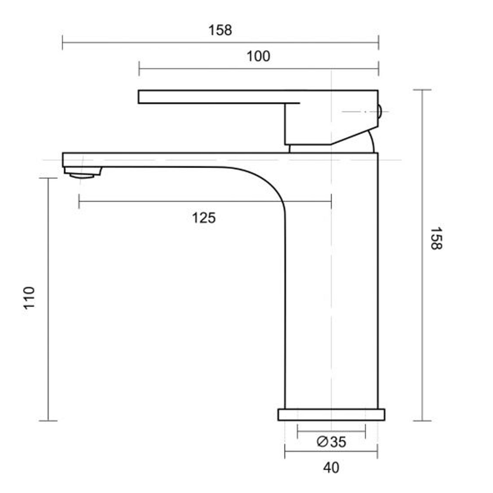Ivano Basin Mixer Matte Black gallery detail image
