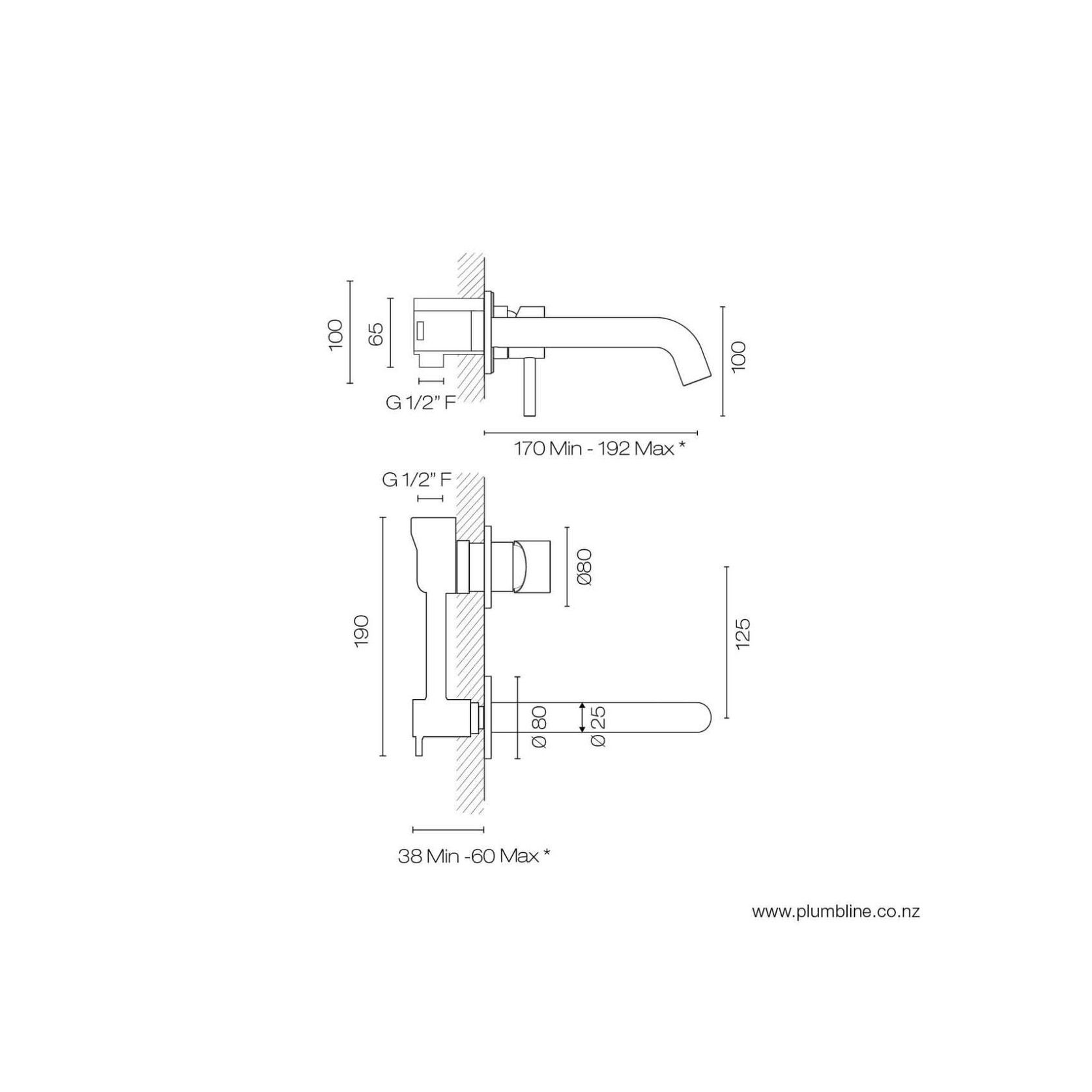 Swiss Wall Mount Mixer gallery detail image