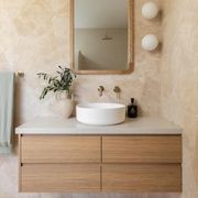 Elysian Minimal Mixer & Spout Set | Brushed Brass gallery detail image