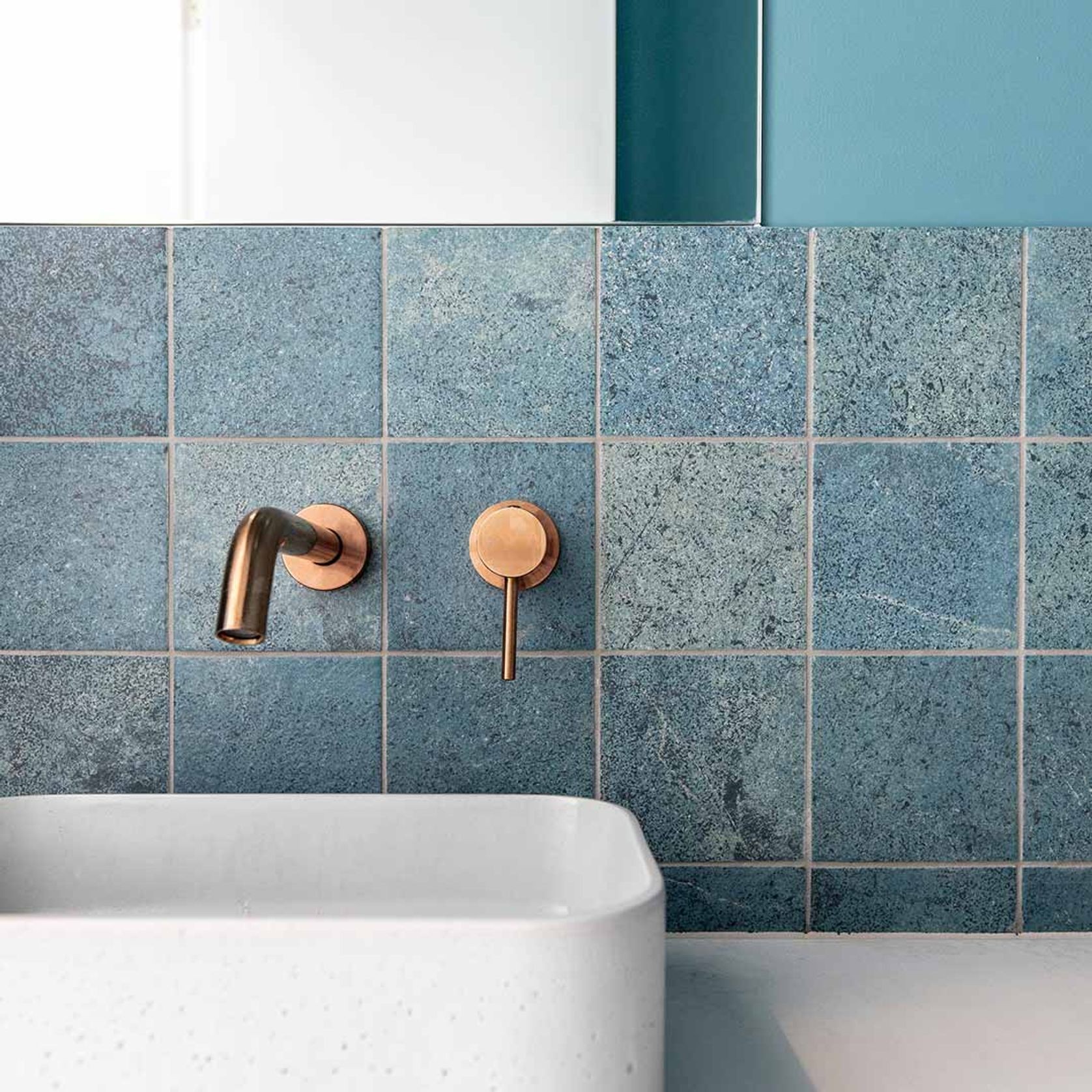 Elysian Minimal Mixer & Spout Set | Brushed Copper gallery detail image