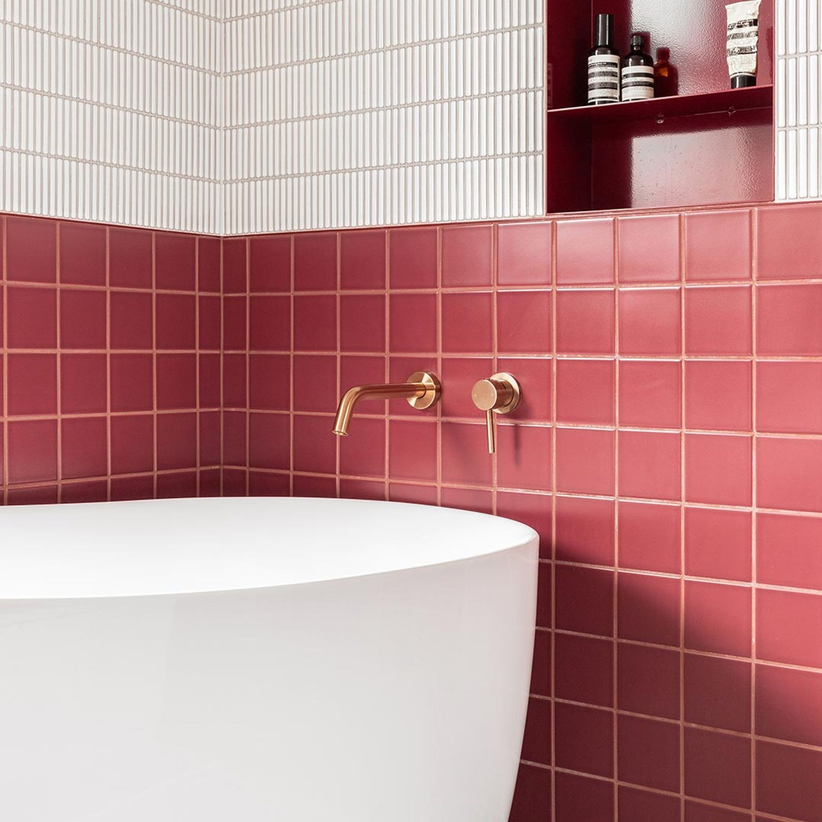 Elysian Minimal Mixer & Spout Set | Brushed Copper gallery detail image