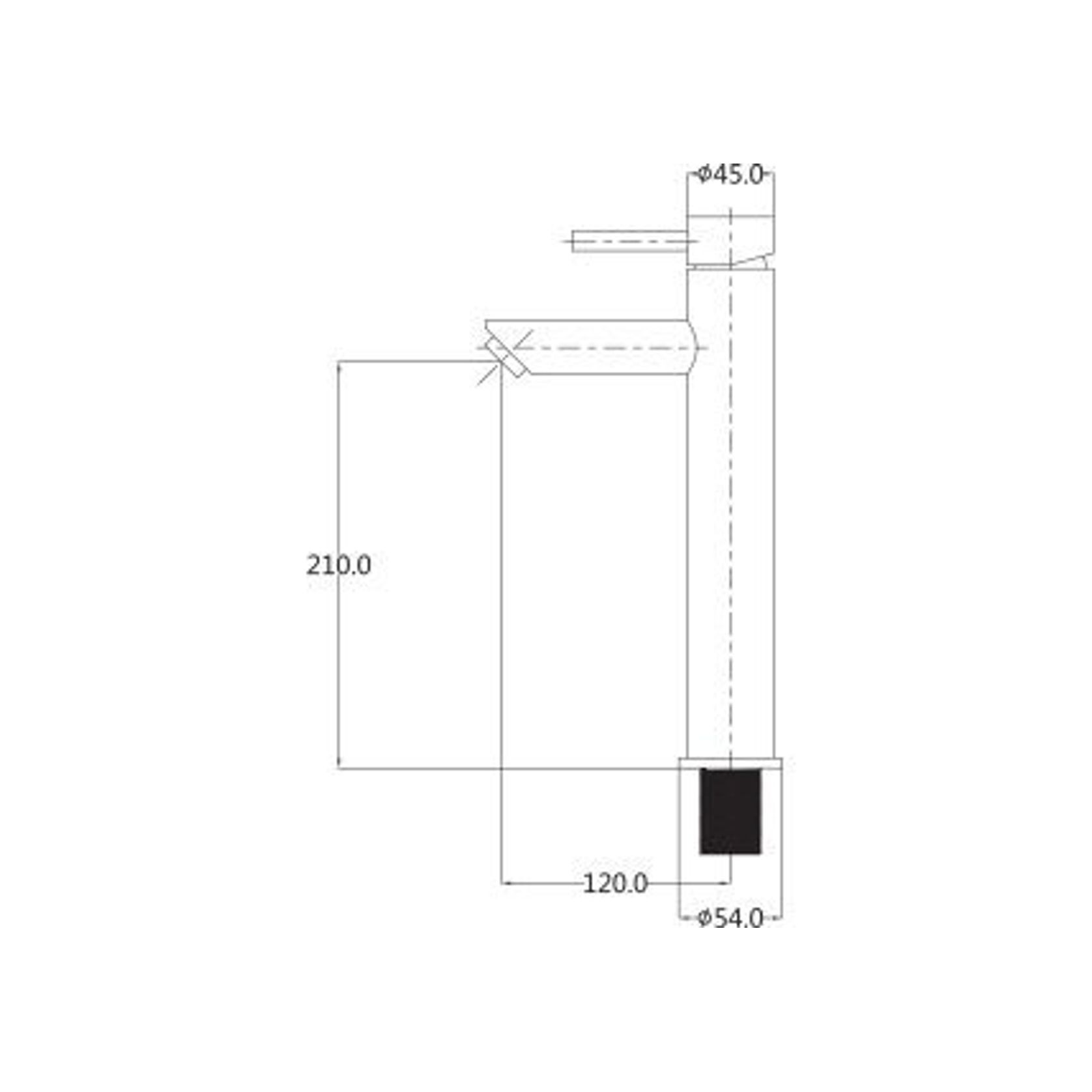 Stainless Minimal High Rise Basin Mixer gallery detail image