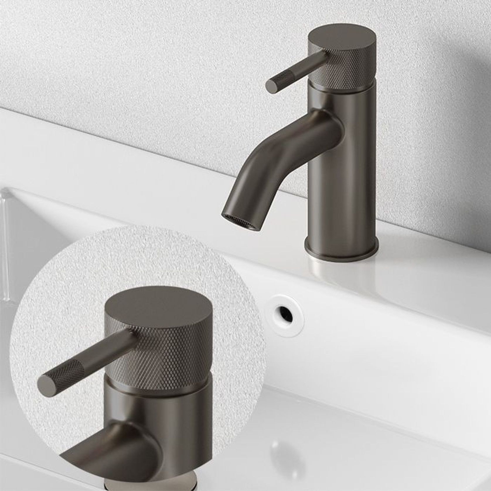 Uno Etch Basin Mixer gallery detail image