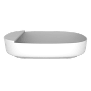 Ovale Basin (With Tray) 550mm Gloss White gallery detail image