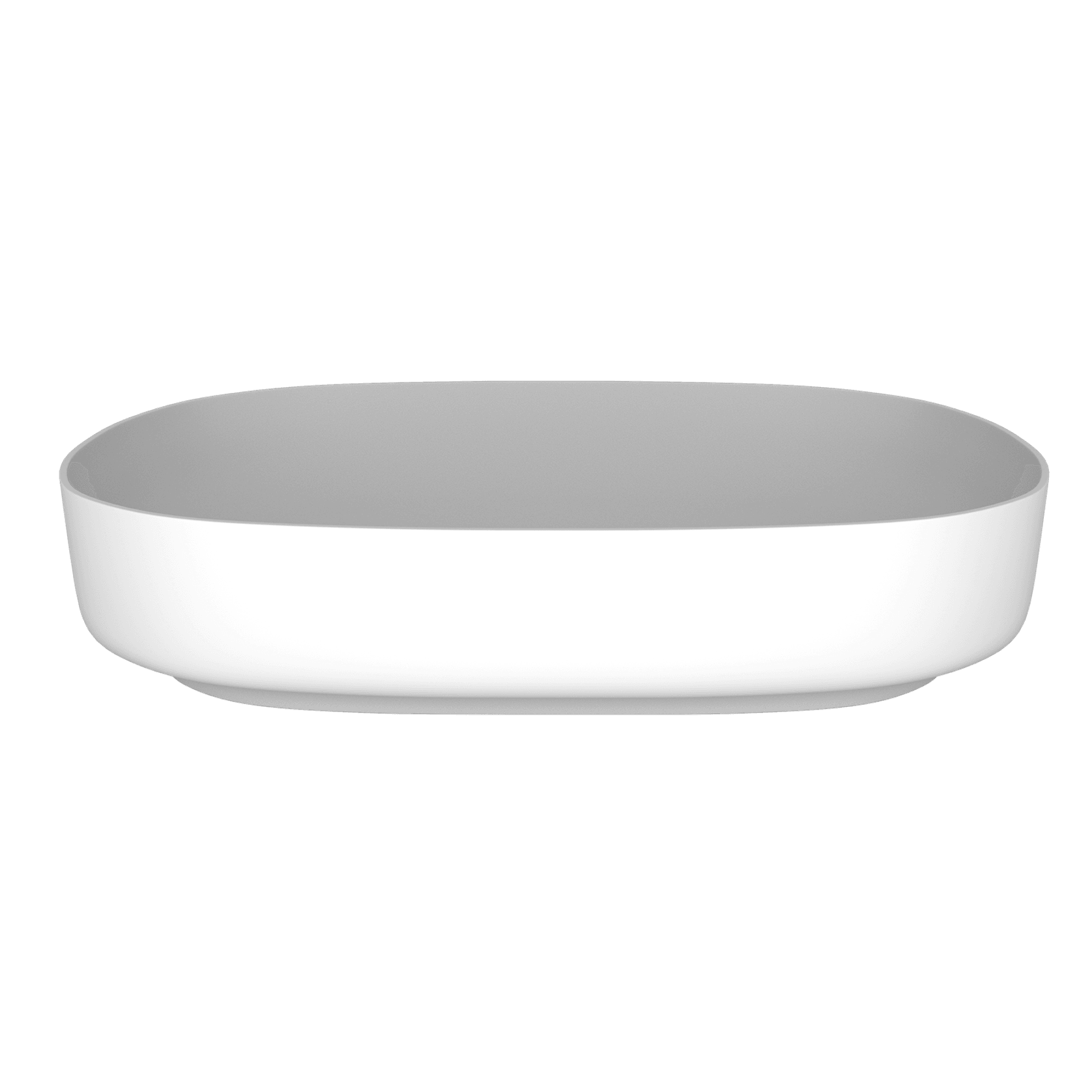 Ovale Basin (With Tray) 550mm Gloss White gallery detail image