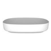 Ovale Basin (With Tray) 550mm Gloss White gallery detail image