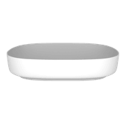 Ovale Basin (With Tray) 550mm Gloss White gallery detail image