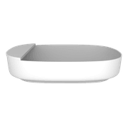 Ovale Basin (With Tray) 550mm Matte White gallery detail image